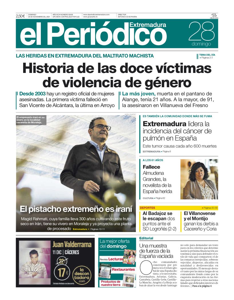 Consulta la portada correspondiente al día 28 de noviembre del 2021