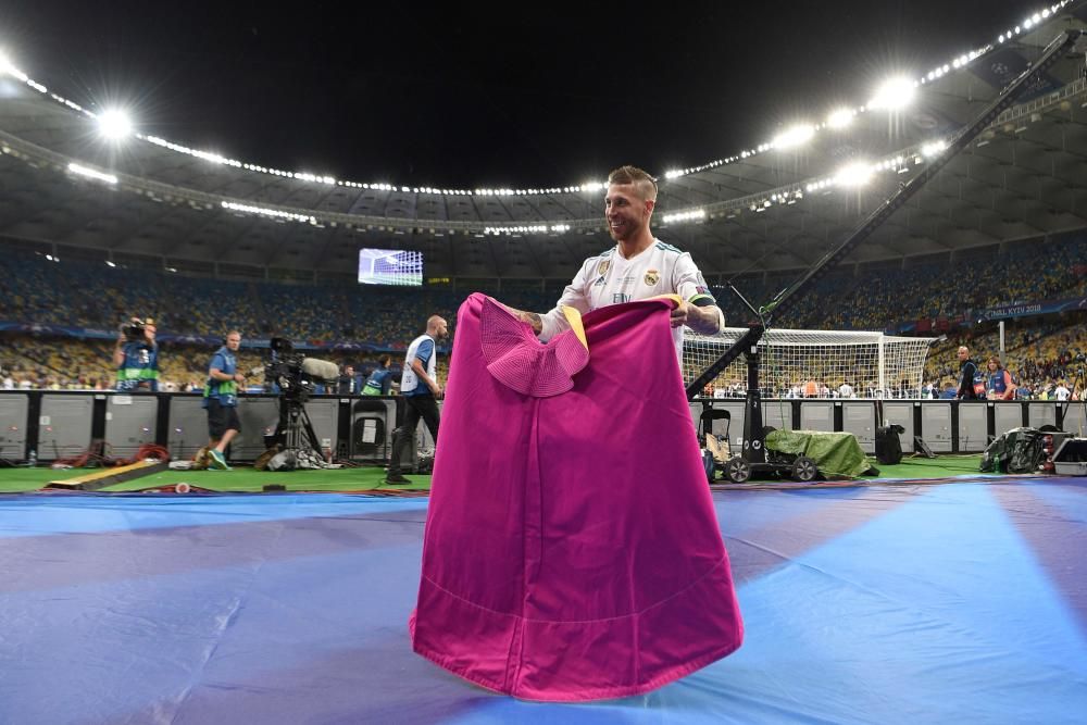 La celebración del Real Madrid tras ganar su decimotercera Copa de Europa en Kiev