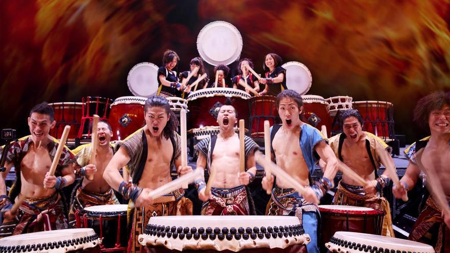 El grupo de percusión japonés Yamato en una de sus actuaciones.