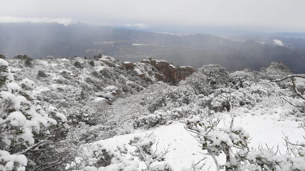 La nevada desde Montserrat
