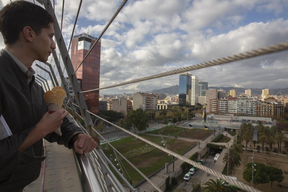 Vista sobre el parque de Joan Miró.