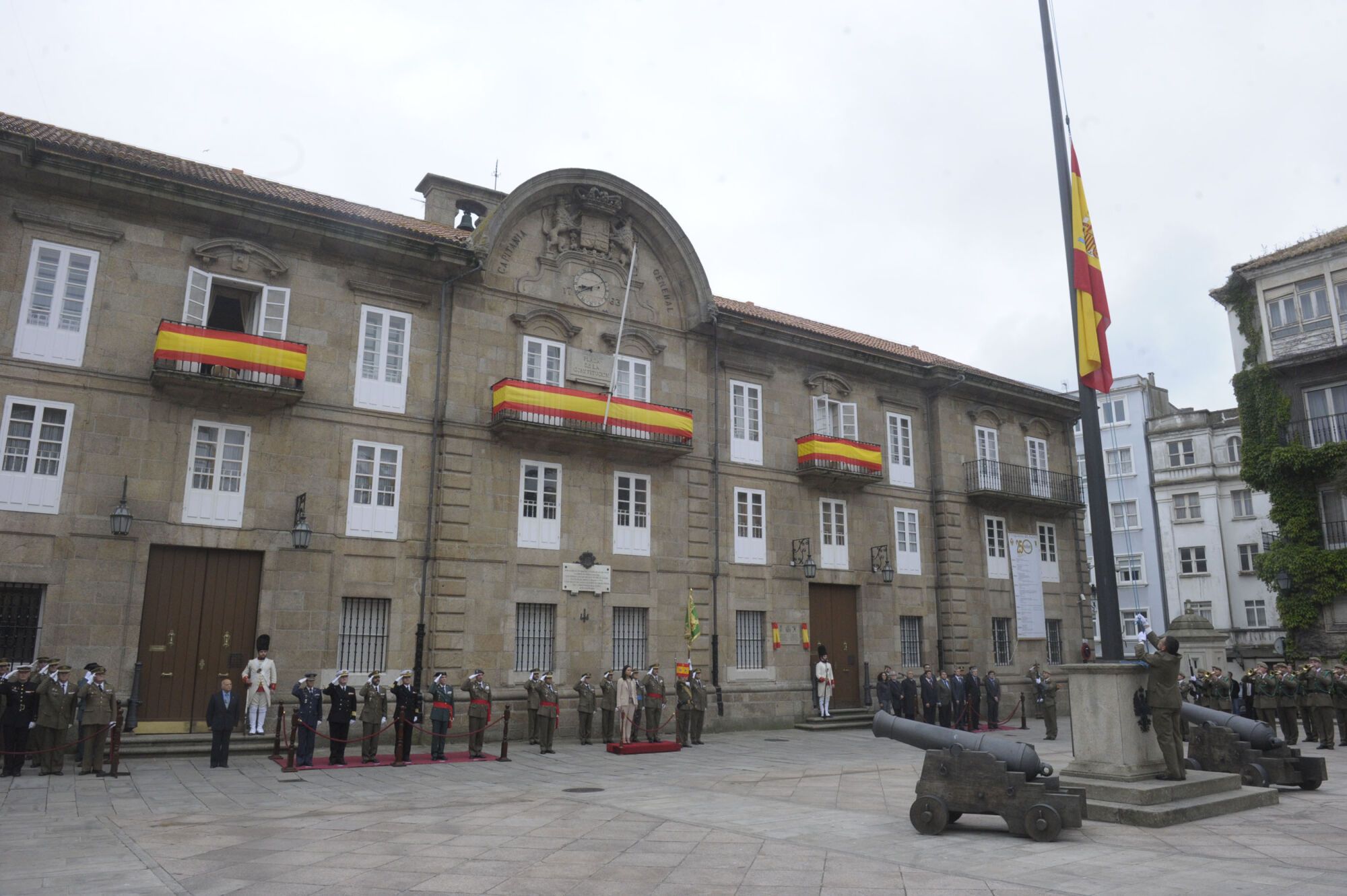 Acto celebrado delante del Palacio de Capitanía de A Coruña.
