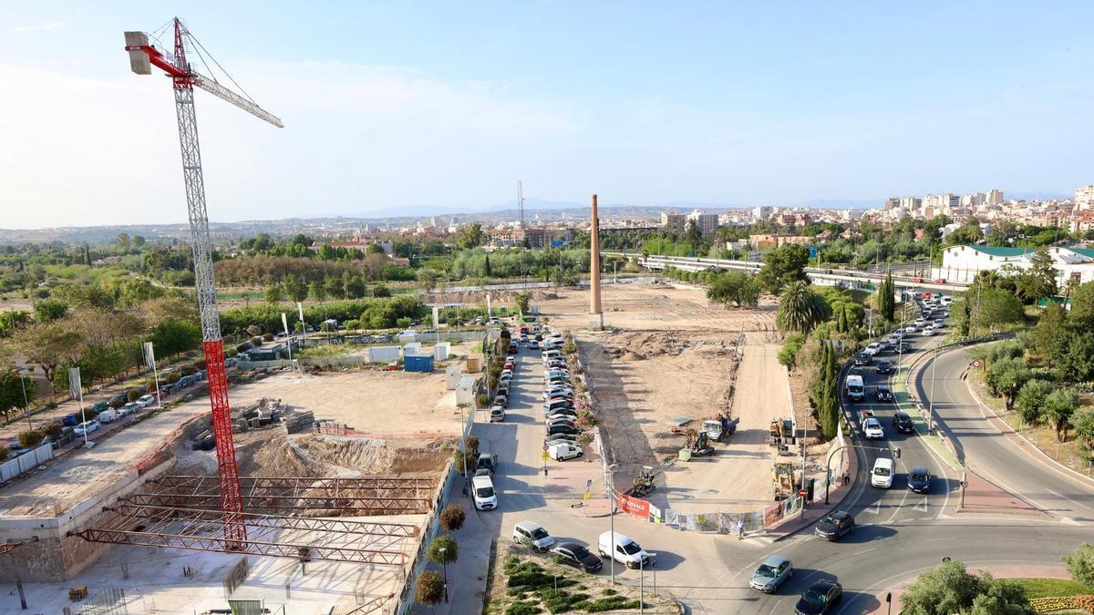Obras del futuro Parque Metropolitano de Barriomar.