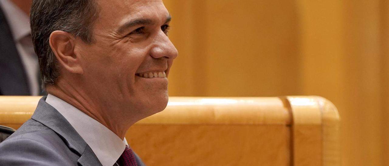 Pedro Sánchez, el pasado martes en el Senado.