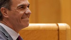 Pedro Sánchez, el pasado martes en el Senado.