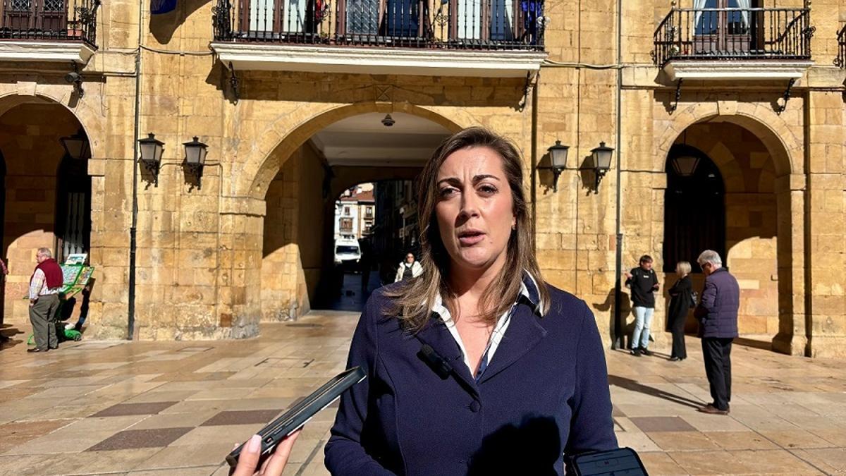 Sonsoles Peralta en la comparecencia ante los medios del pasado martes.