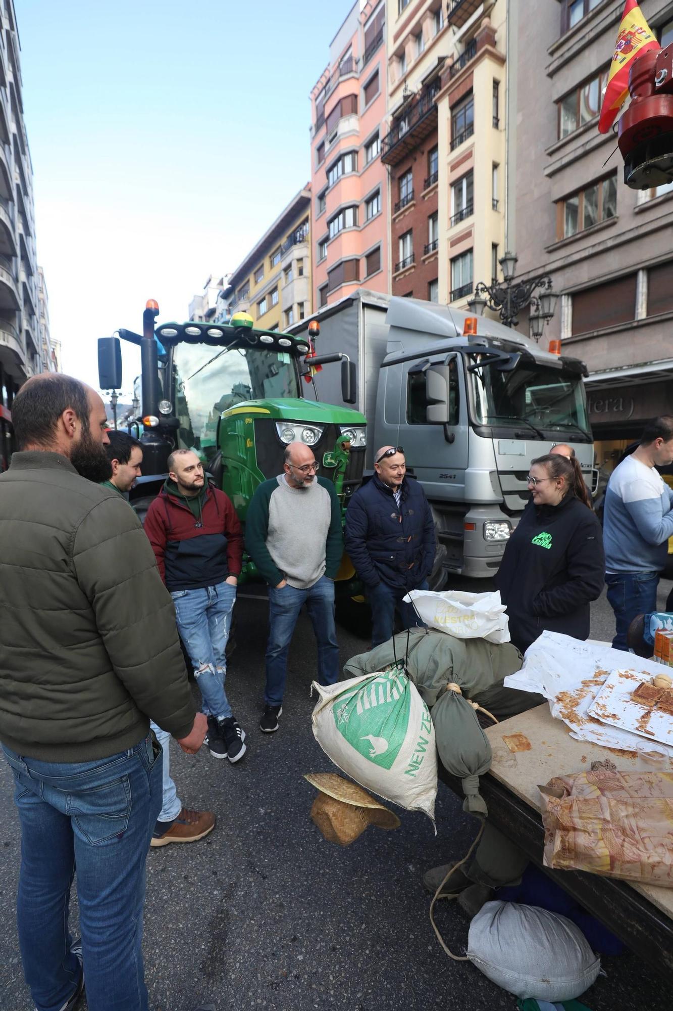 Protestas de los ganaderos y agricultores en Oviedo