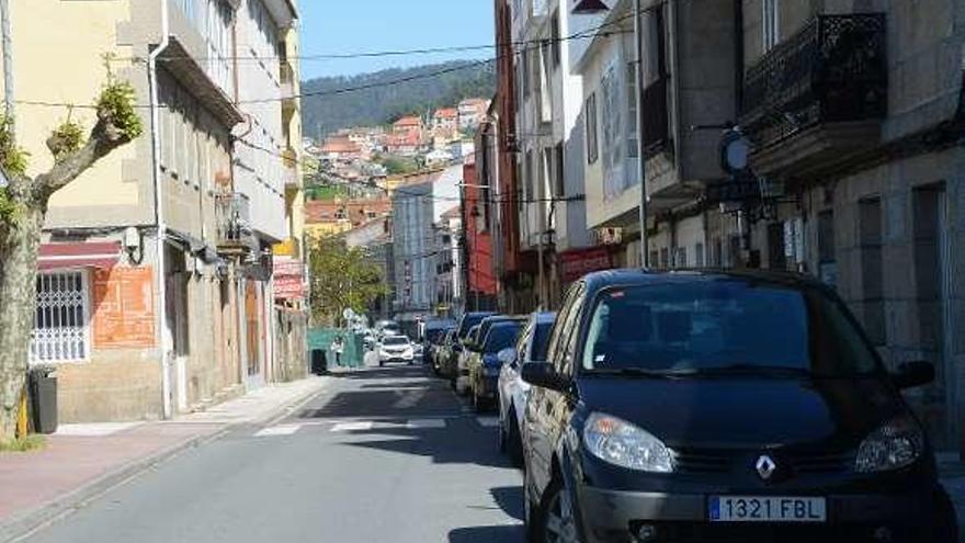 Calle Montero Ríos, en Bueu. // Gonzalo Núñez