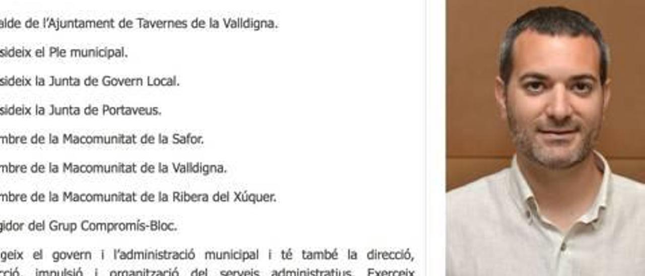 Carles Pinazo vota por el alcalde de Tavernes
