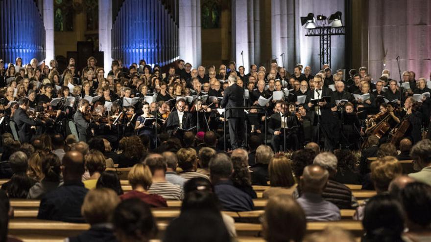 Un moment del concert a la Sagrada Família