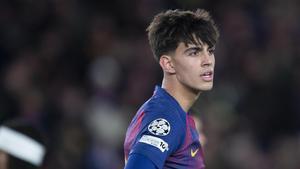 Marc Bernal, durante el triunfo del Barça frente al Copenhague.