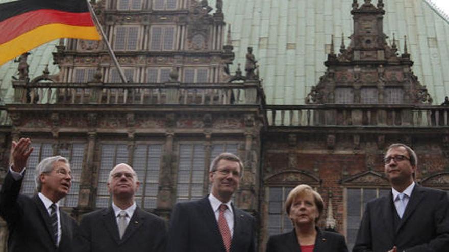 Las más altas autoridades del país, en Bremen.