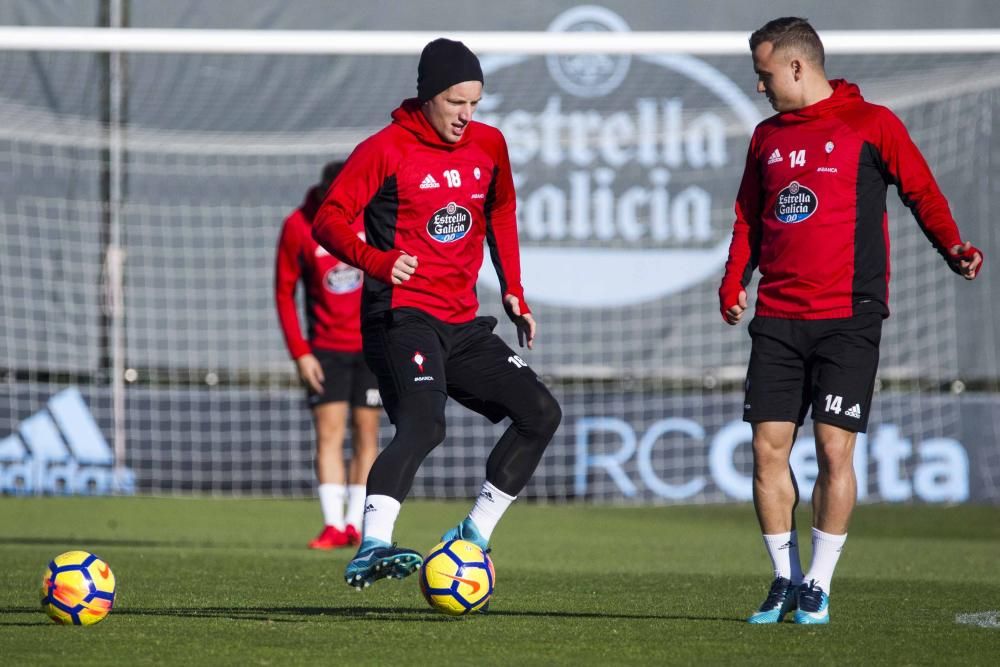 Entrenamiento del Celta a puerta cerrada