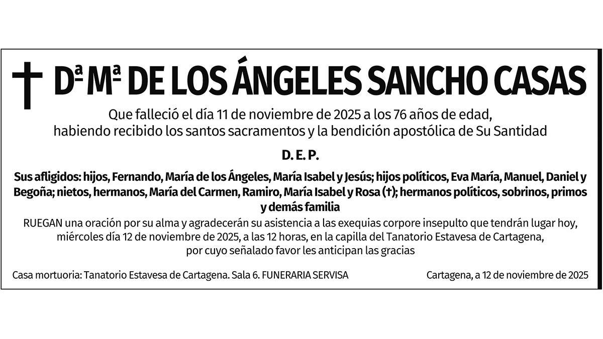 Dª María de los Ángeles Sancho Casas