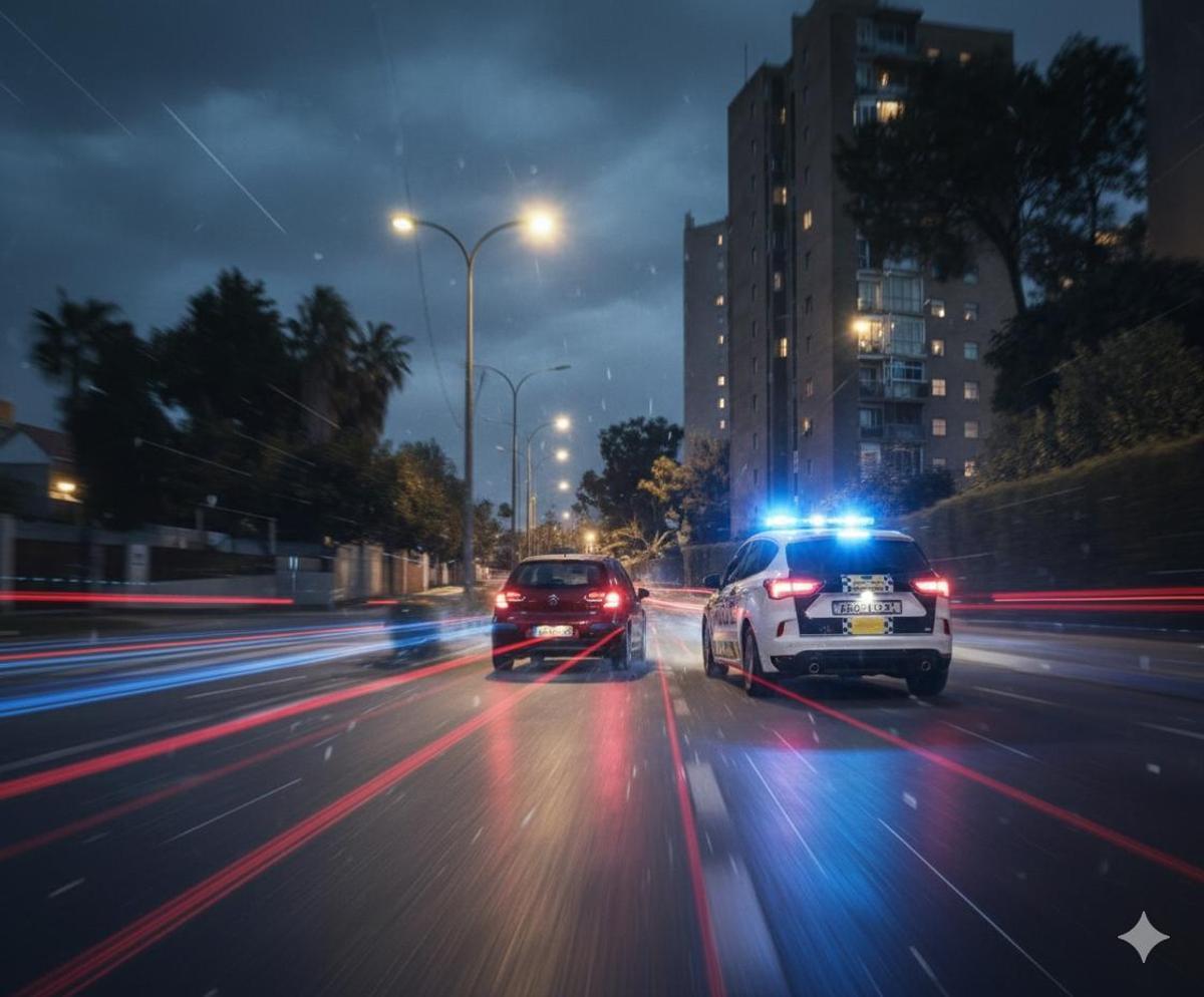 Una patrulla intercepta al vehículo en Campoamor