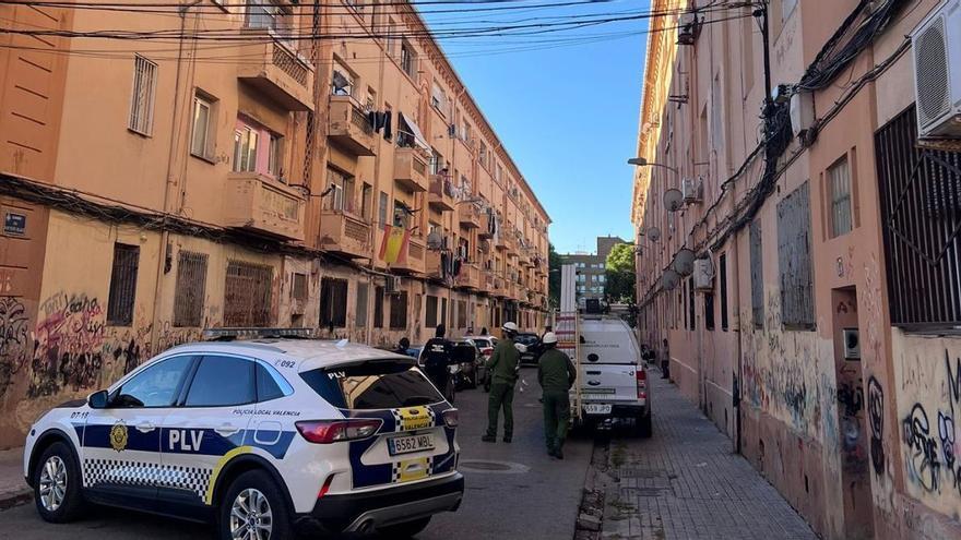 Trabajo de la Policía Local e Iberdrola en las Casitas Rosas.