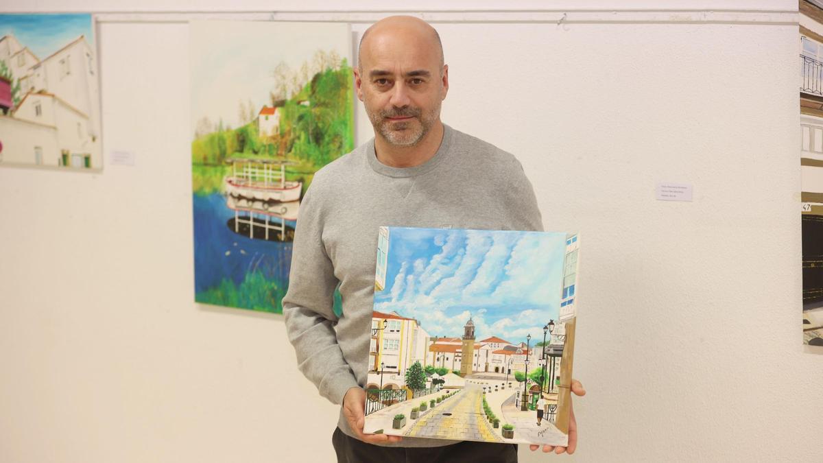 Rafael Pazos en la exposición.