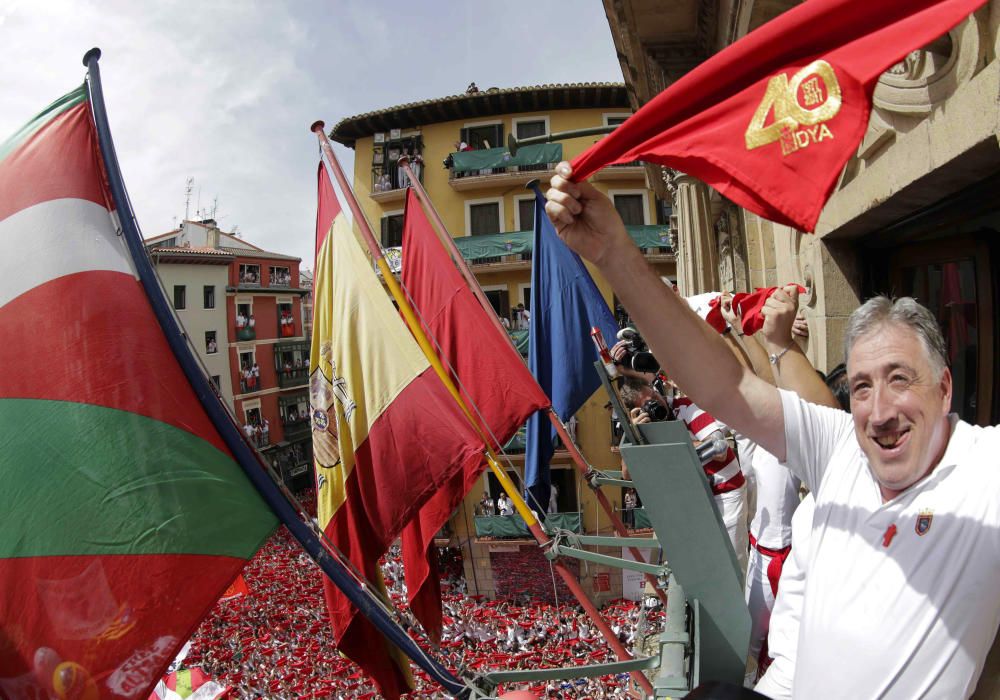 Chupinazo de las Fiestas de San Fermín.