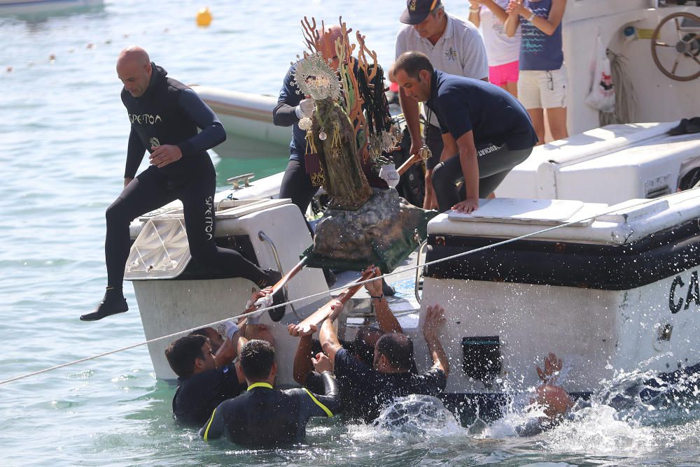 Virgen del Carmen de los submarinistas en La Malagueta