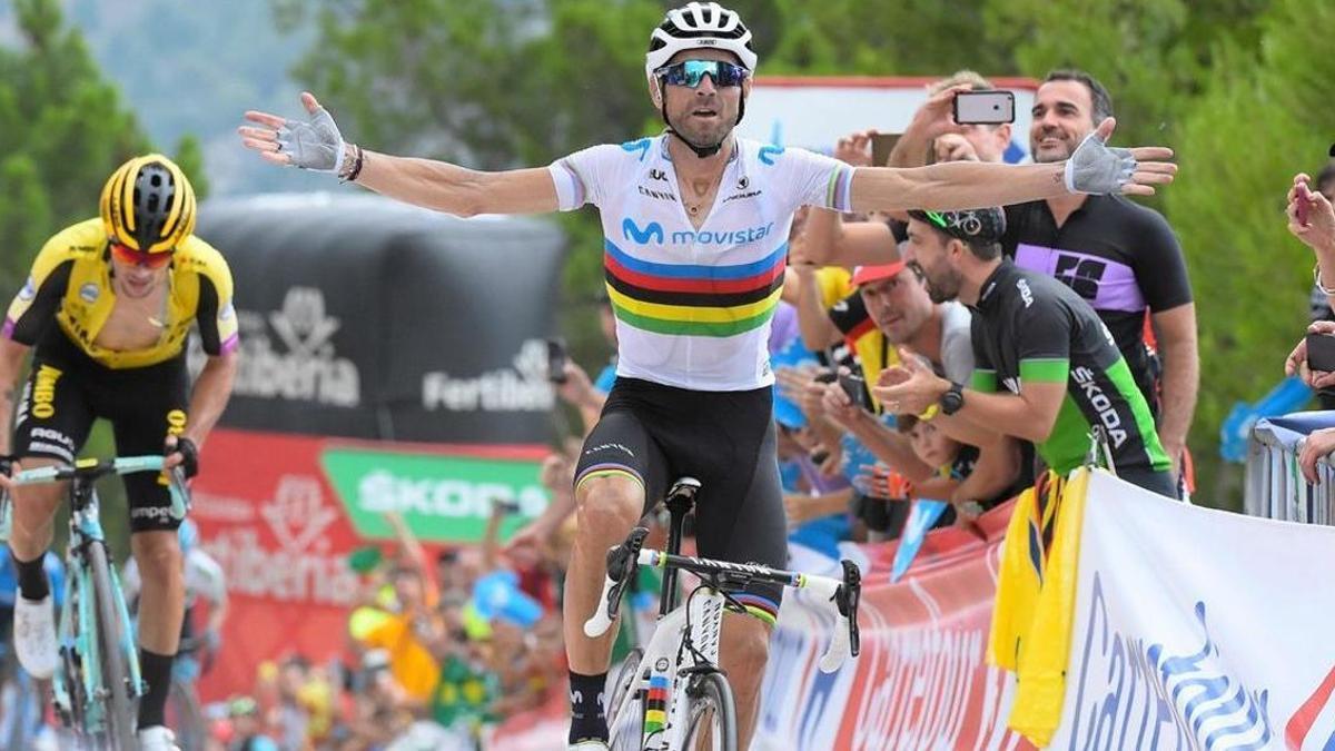 El 30 de agosto del 2019, el por aquel entonces campeón del mundo Alejandro Valverde (imagen) ganó la 7ª etapa de la Vuelta entre Onda y el Mas de la Costa.