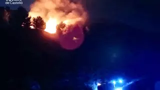 La posible caída de un rayo provoca un incendio en Llucena