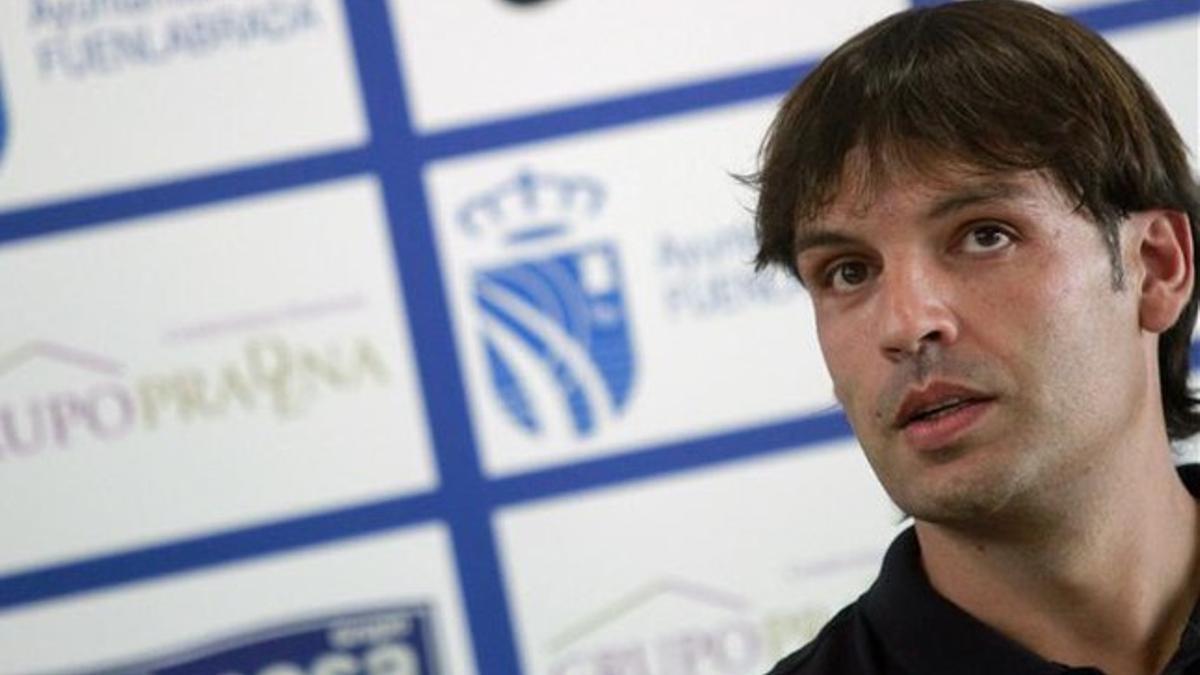 Morientes, el día de su presentación como entrenador del Fuenlabrada