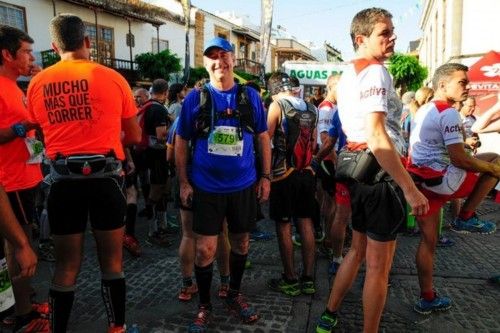 Salida de la carrera Desafio de los Picos en Teror, con la participacion del consejero de Economia e Industria del Gobierno de Canarias  Pedro Ortega