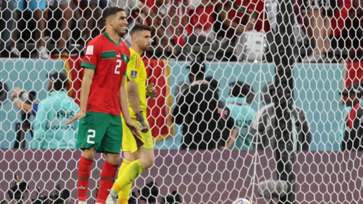 Hakimi se acordó de Ramos en su celebración del gol de penalti