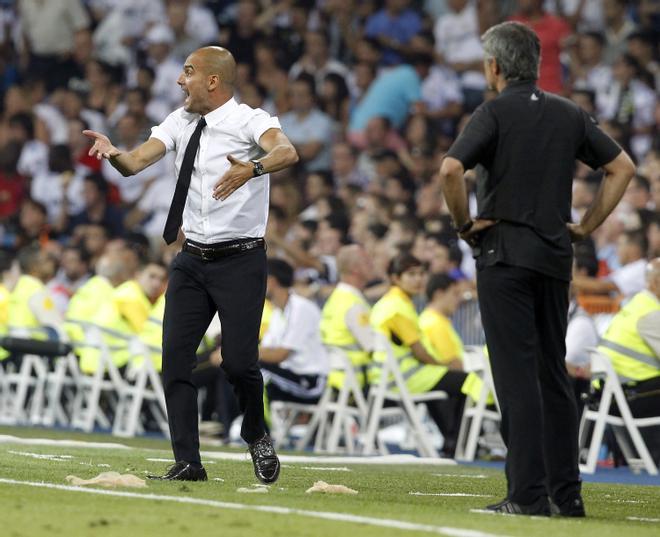 El Barça empató el primer partido de la Supercopa de España en agosto de 2011 por 2 a 2. Guardiola acabaría consiguiendo el título en el Camp Nou