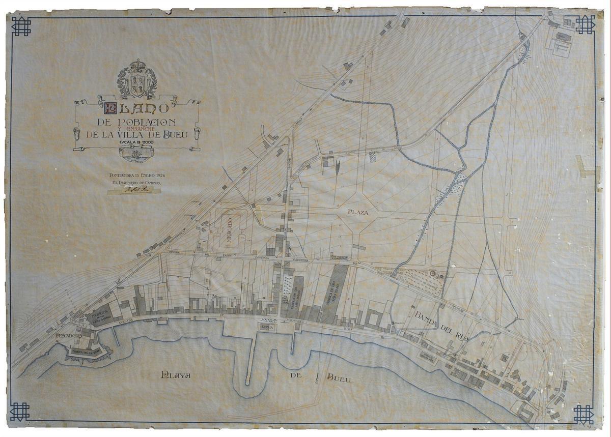 Plano de Poboación de Rafael Picó no ano 1927.