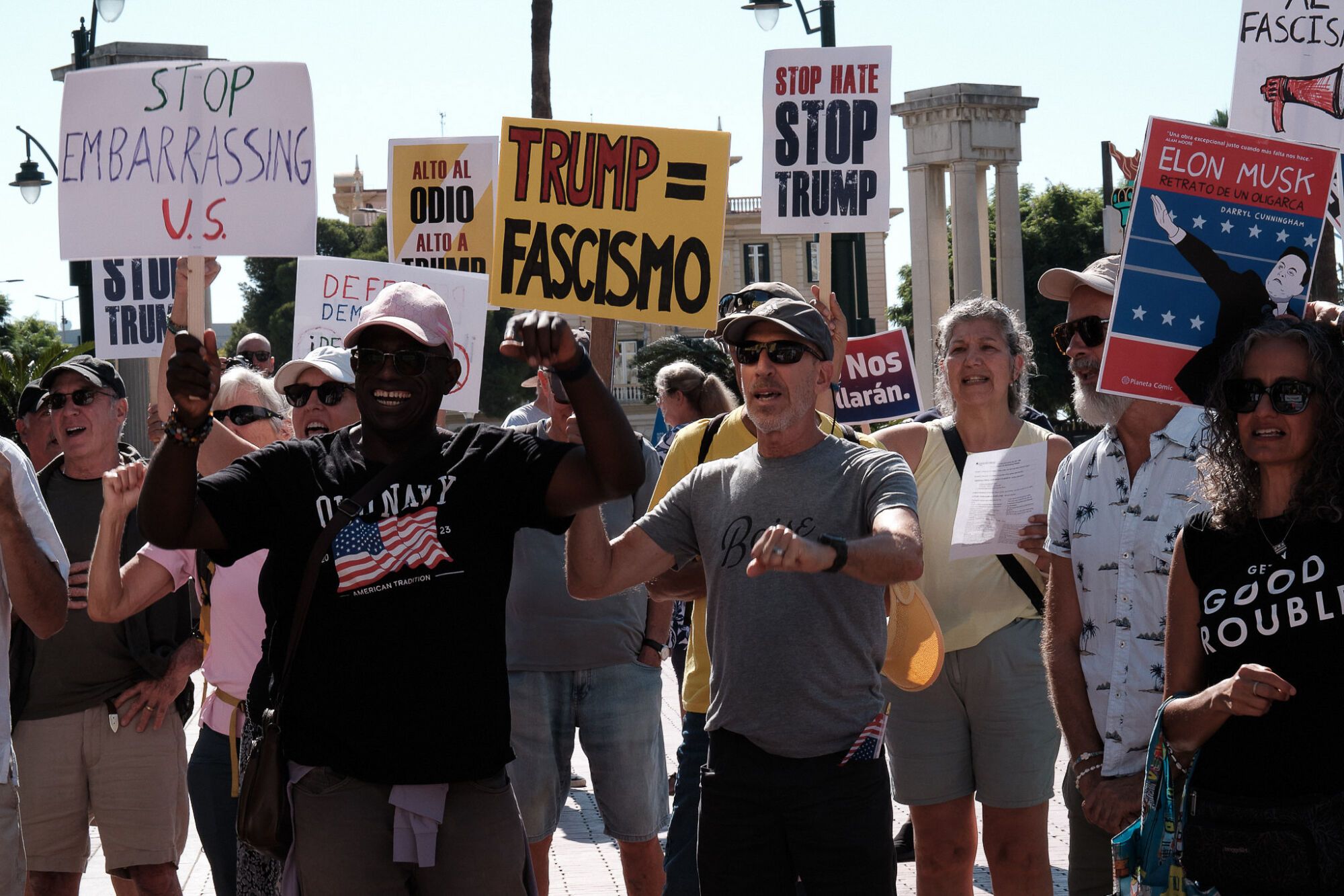 Manifestación anti Trump en Málaga