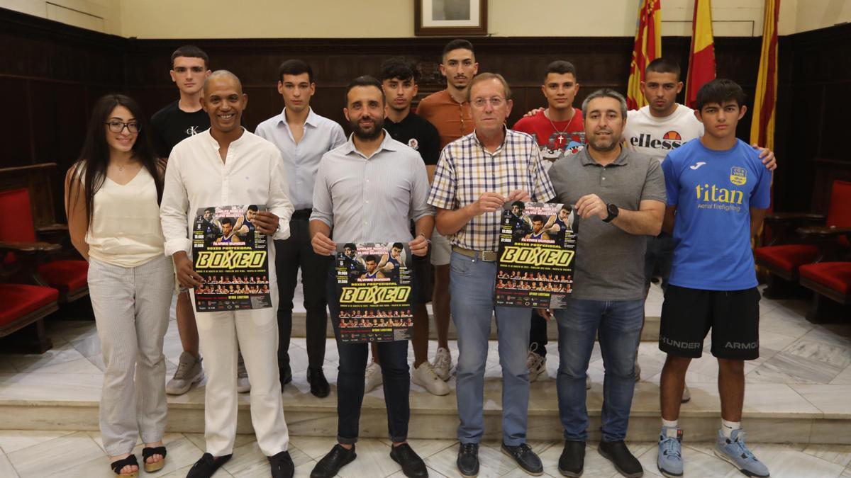 Presentación de la segunda velada de boxeo en el Ayuntamiento de Sagunt