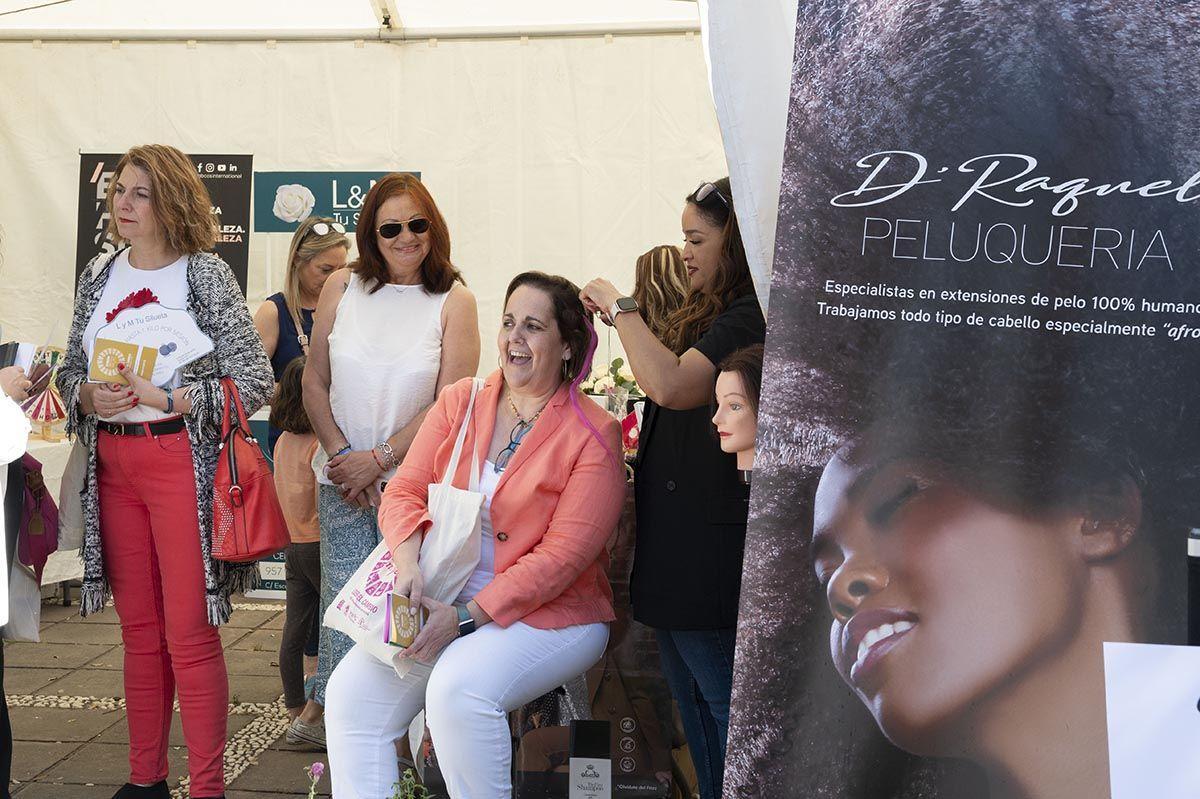 Blanca Torrent, en un stand de peluquería este sábado en la Expo Marca Mujer.