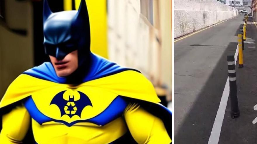 Vuelven a pintar de amarillo la famosa calle del Batman de La Isleta