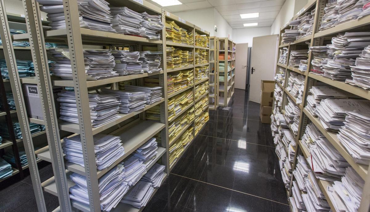 Imagen del archivo del juzgado de cláusulas suelo de Alicante, uno de los que mayor volumen de demandas tiene actualmente.