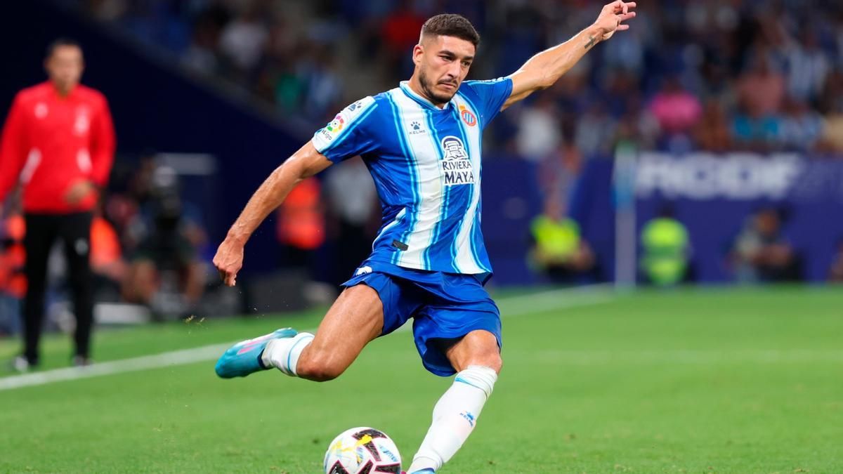 Óscar Gil, durante un partido con el Espanyol