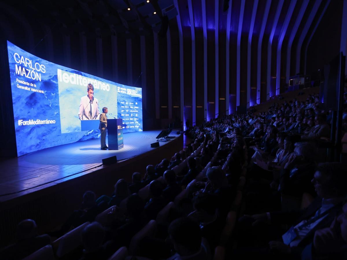 El president de la Generalitat, Carlos Mazón, interviene en el Foro Mediterráneo.