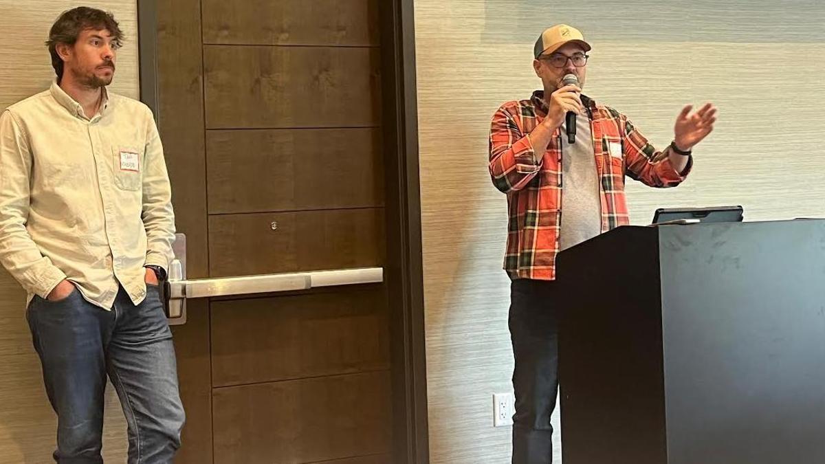 Por la izquierda, Tano Collada y Eduardo Vázquez, durante el evento norteamericano