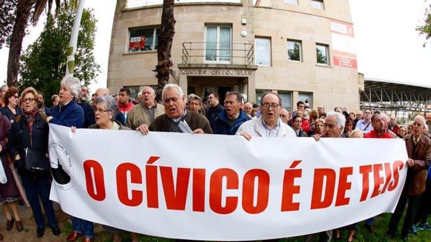 Imagen de la protesta celebrada esta tarde // RICARDO GROBAS