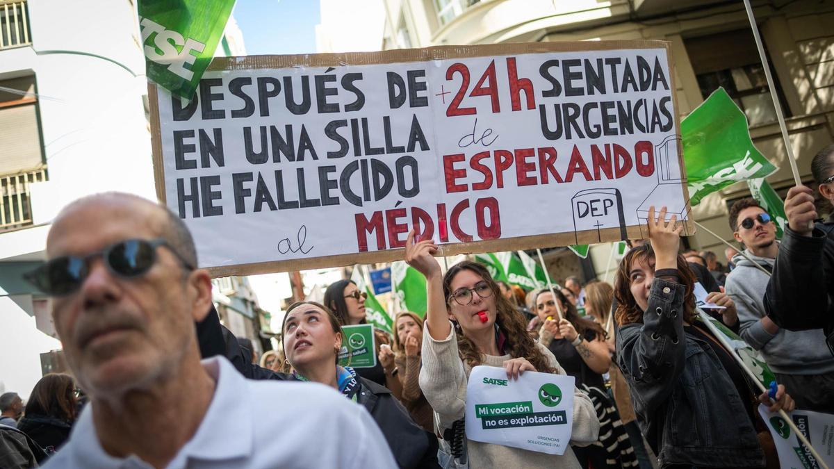 Protestas en Tenerife por las Urgencias del HUC
