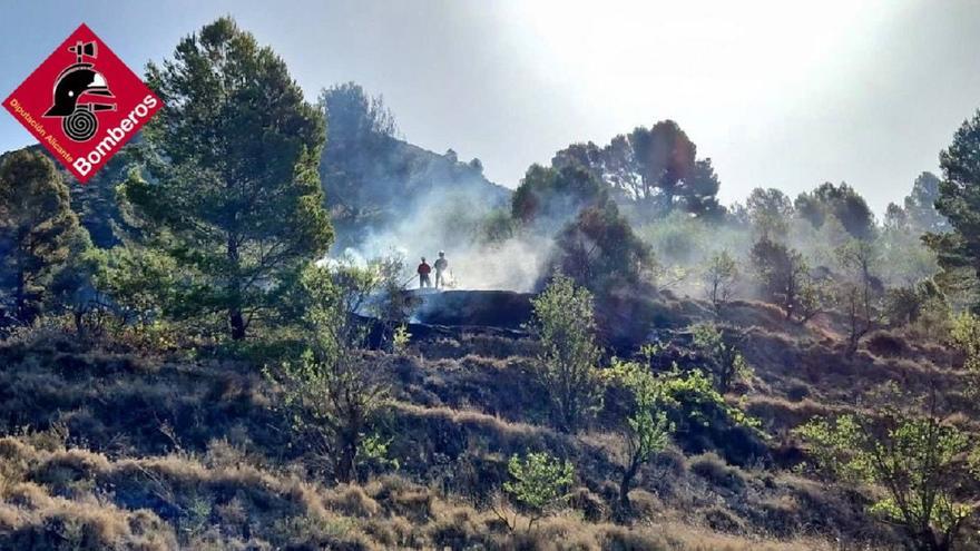 Otra quema agrícola causa un incendio en Benasau pese a la prohibición decretada por la Generalitat