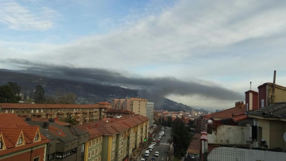 Incendio en un local de Oviedo.