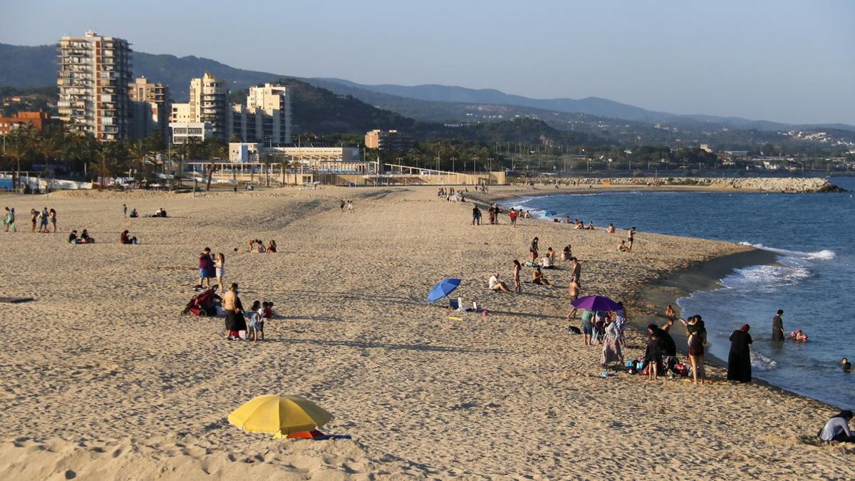 Imagen de archivo de la playa de Mataró.