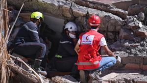 Rescate de víctimas del terremoto en Marruecos