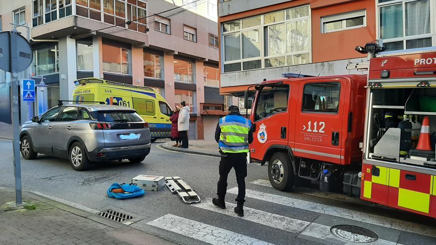 Una mujer de 83 años, herida en un atropello en Cangas