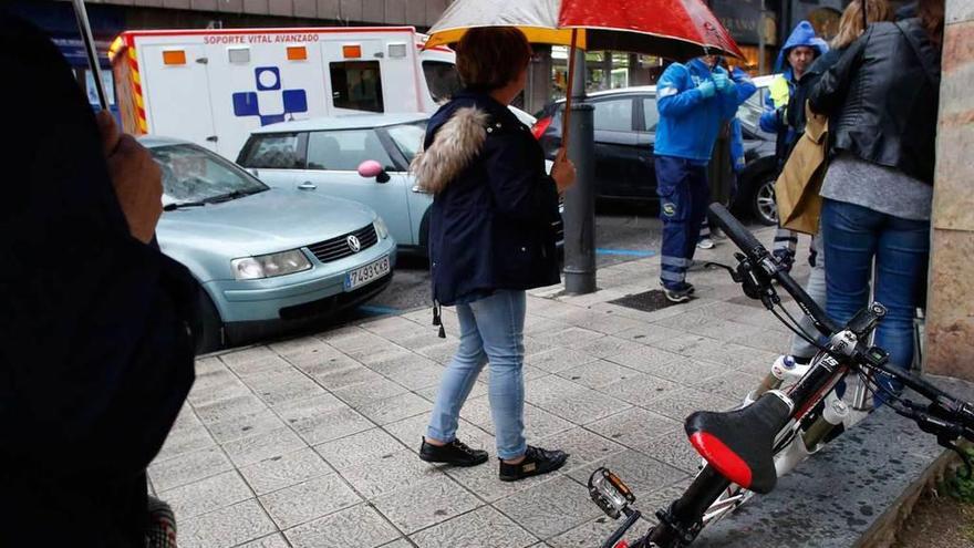 La bicicleta del accidentado, en primer término.