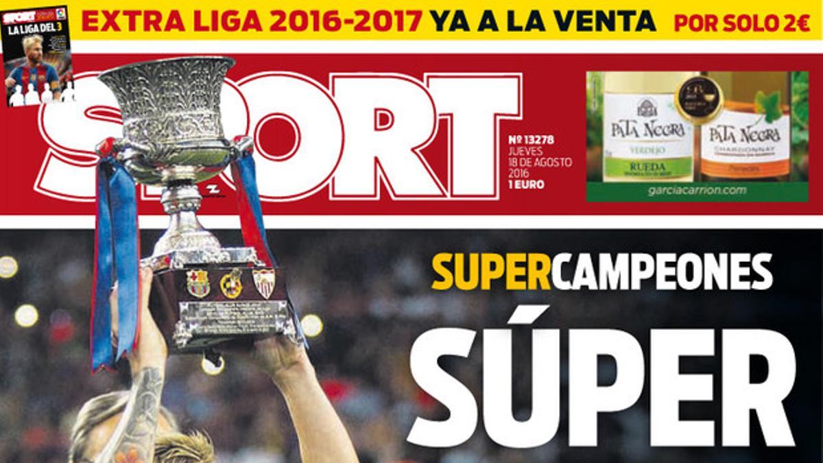 La portada de hoy de SPORT