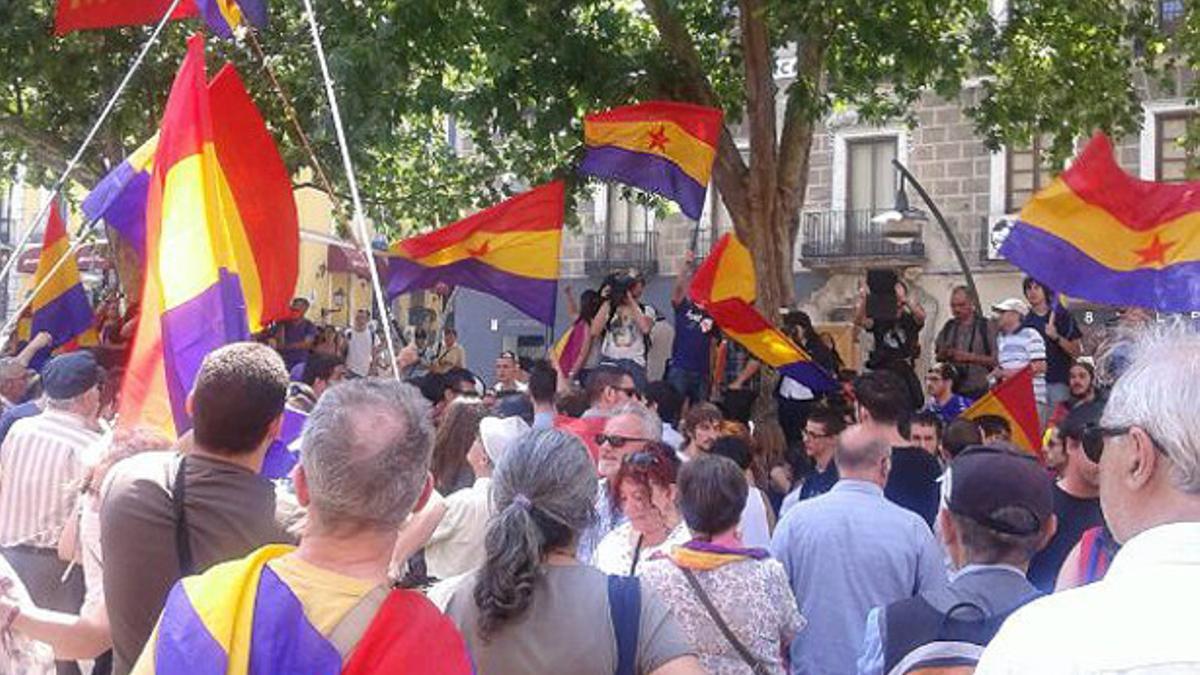 Imagen de la manifestación republicana de este jueves en Madrid.