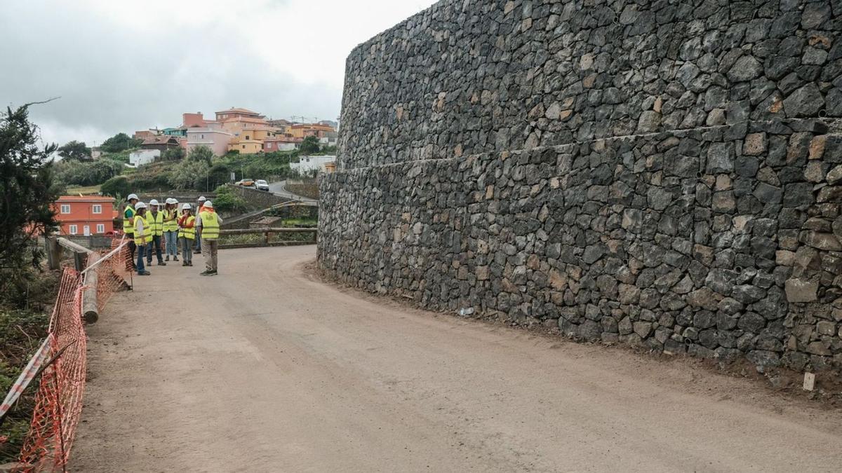 Así están las obras de la carretera a Chinamada.