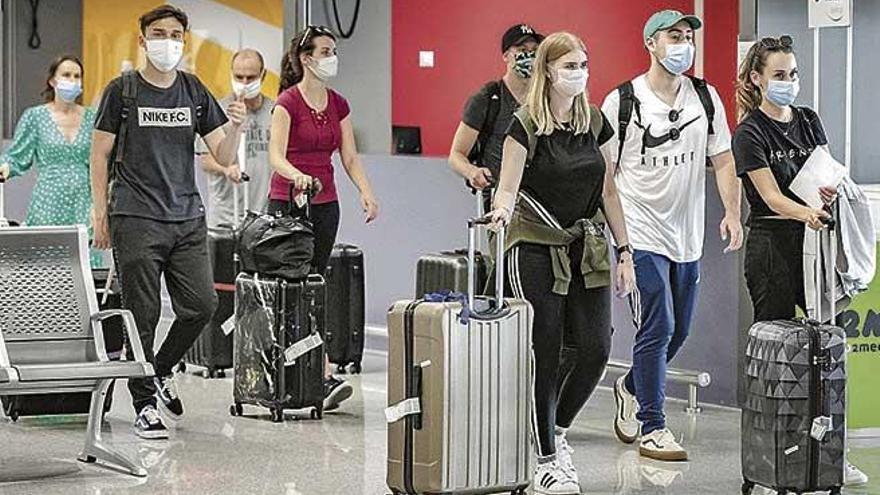 Imagen de la llegada de los primeros turistas a Son Sant Joan tras el final del estado de alarma.